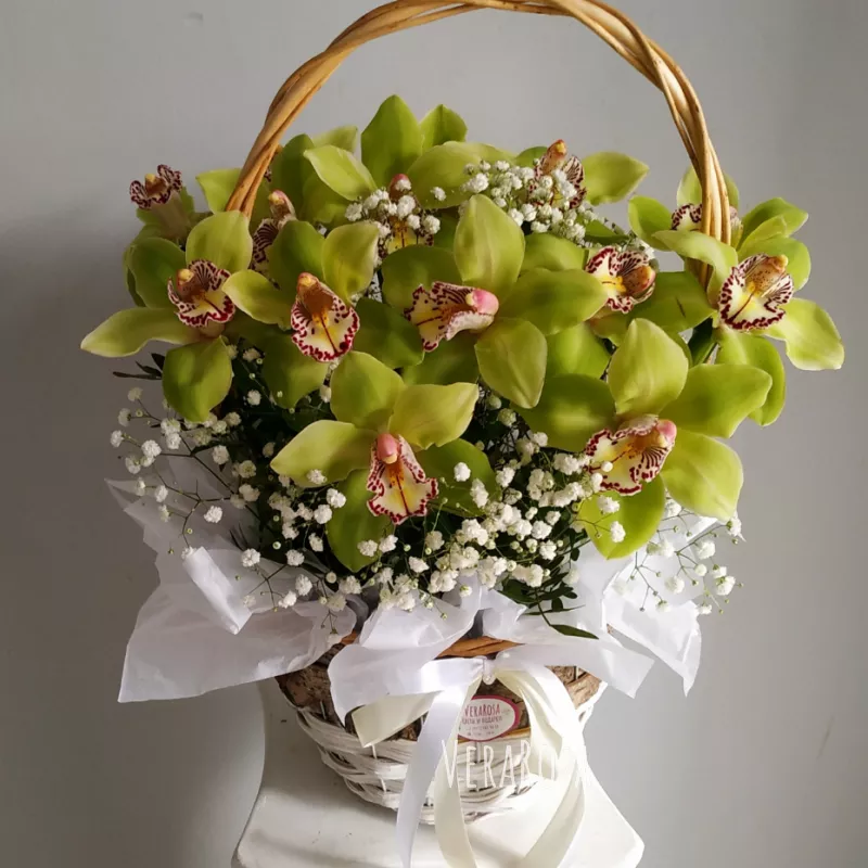 Корзина с орхидеями Моей любимой