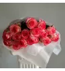 Монобукет из 15 бело-розовых роз 