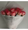 Монобукет из 15 бело-розовых роз  2