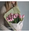 Букет из 25 тюльпанов Пыльная роза  2